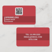 Sprinklers Irrigatie Aangepaste QR Visitekaartje (Voorkant / Achterkant)