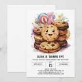Sprinkles Aangepaste Waterverf Cookies Verjaardag Kaart (Voorkant / Achterkant)