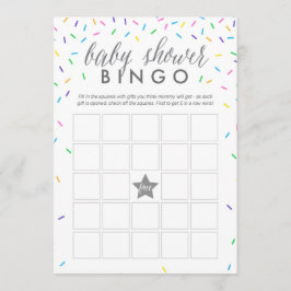Sprinkles Baby shower Bingo Game Kaart