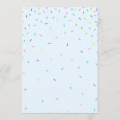 Sprinkles Baby shower Bingo Game Kaart (Achterkant)