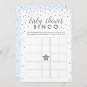 Sprinkles Baby shower Bingo Game Kaart (Voorkant / Achterkant)