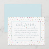 Sprinkles Baby shower Book Insert Request Kaart (Voorkant / Achterkant)