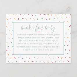 Sprinkles Baby shower Book Insert Request Kaart