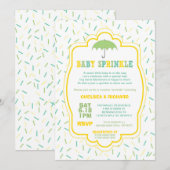 Sprinkles Baby shower nodigt groen geel blauwgroen Kaart (Voorkant / Achterkant)