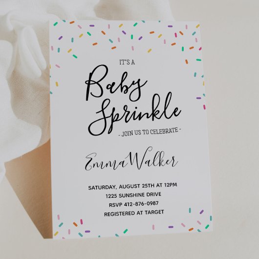 Sprinkles Baby shower uitnodiging