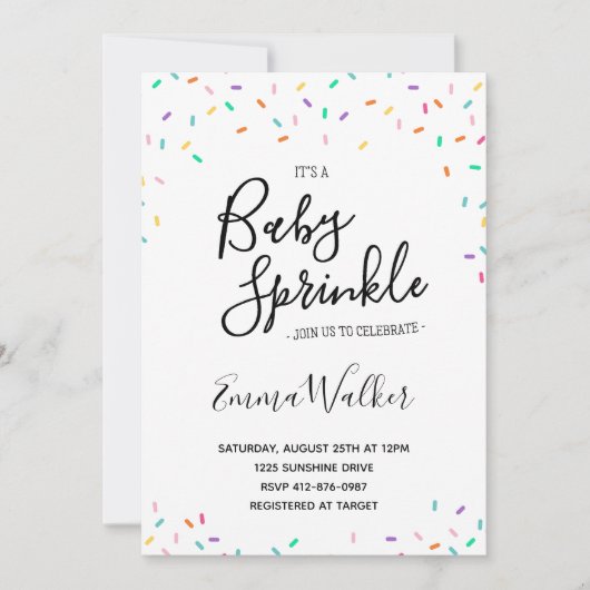 Sprinkles Baby shower uitnodiging (Voorkant)