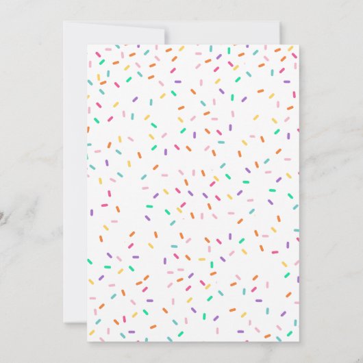 Sprinkles Baby shower uitnodiging (Achterkant)