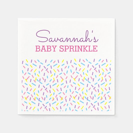 Sprinkles Baby Sprinkle Baby shower Napkin Servetten (Voorkant)