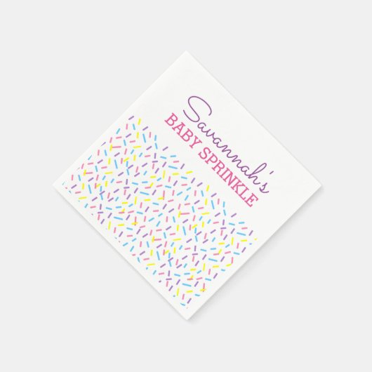Sprinkles Baby Sprinkle Baby shower Napkin Servetten (Hoek)