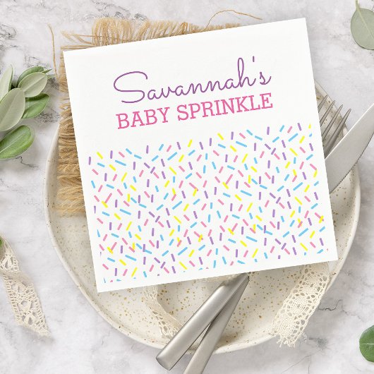 Sprinkles Baby Sprinkle Baby shower Napkin Servetten