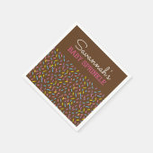 Sprinkles Baby Sprinkle (Chocoladekleur) Napkin Servetten (Hoek)