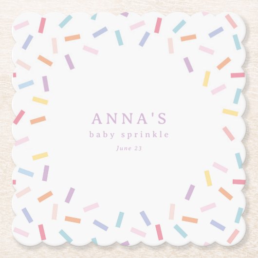 Sprinkles Baby Sprinkle Kartonnen Onderzetters (Voorkant)