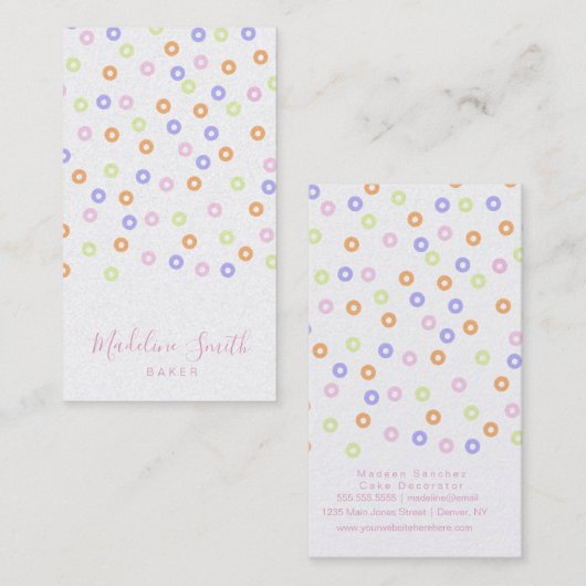 Sprinkles Bakery Donuts Visitekaartje (Voorkant / Achterkant)