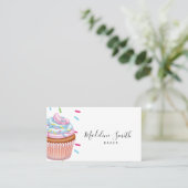 Sprinkles Bakkerij Rainbow Cupcakes Streepjescode Visitekaartje (Staand voorkant)