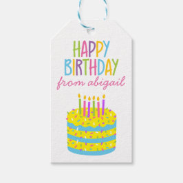 Sprinkles Birthday Cake Personalized Gift Labels Cadeaulabel