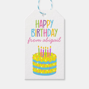 Sprinkles Birthday Cake Personalized Gift Labels Cadeaulabel