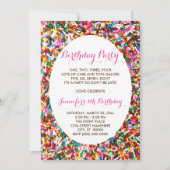 Sprinkles Birthday Party Kaart (Voorkant)