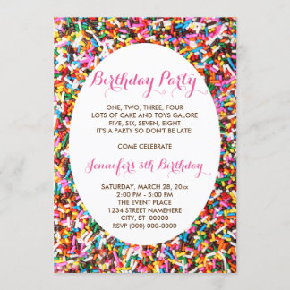 Sprinkles Birthday Party Kaart