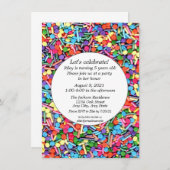 Sprinkles Birthday Party  Kaart (Voorkant / Achterkant)