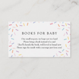 Sprinkles Boeken voor Baby-aanvraag Informatiekaartje