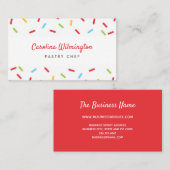 Sprinkles Colorful Bakery Desserts Catering Pastry Visitekaartje (Voorkant / Achterkant)