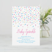 Sprinkles Confetti Baby Sprinkle Shower Kaart (Staand voorkant)
