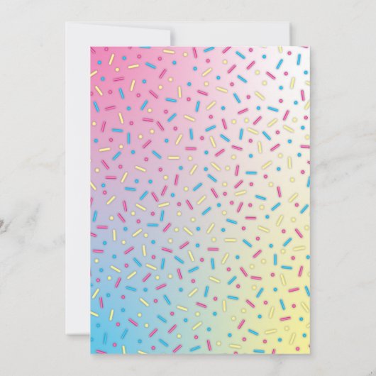 Sprinkles Confetti Baby Sprinkle Shower Kaart (Achterkant)