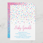 Sprinkles Confetti Baby Sprinkle Shower Kaart (Voorkant / Achterkant)