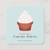 Sprinkles Cupcake Blue Bakery Square Visitekaartje (Voorkant)