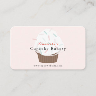 Sprinkles Cupcake Blush Roze Bakkerij Visitekaartj Visitekaartje