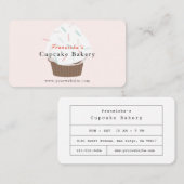 Sprinkles Cupcake Blush Roze Bakkerij Visitekaartj Visitekaartje (Voorkant / Achterkant)