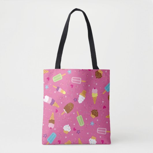 Sprinkles, cupcakes, ice cream, and popsicles scat tote bag (Voorkant)