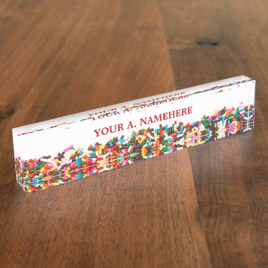 Sprinkles Desk Naambordje (Zijkant)