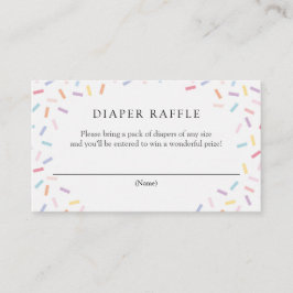 Sprinkles Diaper Raffle Enclosure Kaart