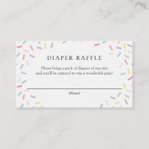 Sprinkles Diaper Raffle Enclosure Kaart