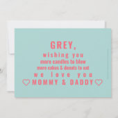 Sprinkles Donut Birthday Cake 2 Flat Wenskaart (Achterkant)