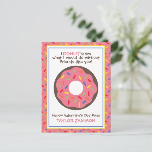 Sprinkles Donut Gepersonaliseerde Kaarten van de V (Staand voorkant)