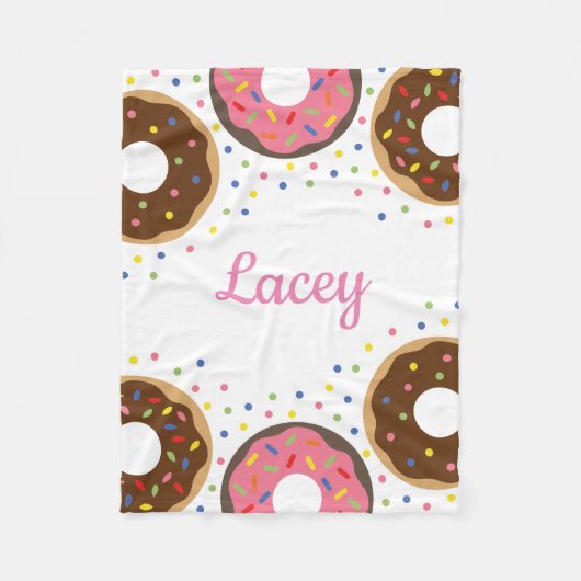 Sprinkles Donuts gepersonaliseerde fleece deken (Voorkant)