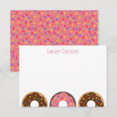 Sprinkles Donuts persoonlijke notitiekaarten (Voorkant / Achterkant)