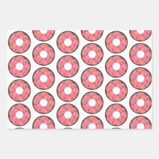 Sprinkles Donuts Stripes Gift Wrap Sheets Inpakpapier Vel (Voorkant 2)