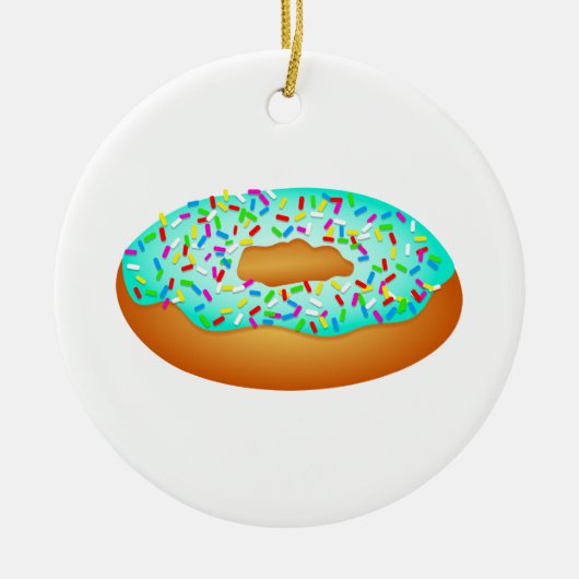 Sprinkles Doughnut Keramisch Ornament (Voorkant)