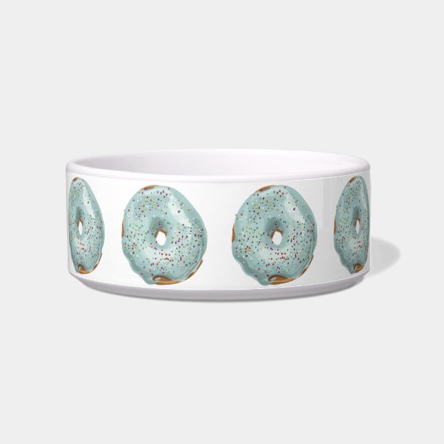Sprinkles Doughnut met Blue Frosting. Voerbakje (Rechts)