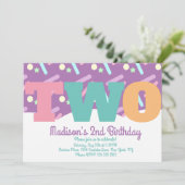 Sprinkles draait om twee dagen pastel Confetti Kaart (Staand voorkant)