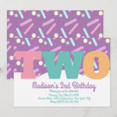 Sprinkles draait om twee dagen pastel Confetti Kaart (Voorkant / Achterkant)