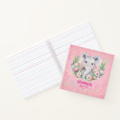 Sprinkles Elephant Boho Floral Girls NAMED Gift Notitieboek (Binnen)