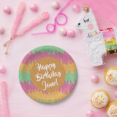 Sprinkles en Rainbow Sherbet Ice Cream Verjaardag Papieren Bordje (Feest)