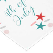 Sprinkles en sterren Vierde juli Patriottisch Korte Tafelloper (Hoek)