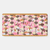 Sprinkles en Sundae Ice Cream Spandoek (Horizontaal)