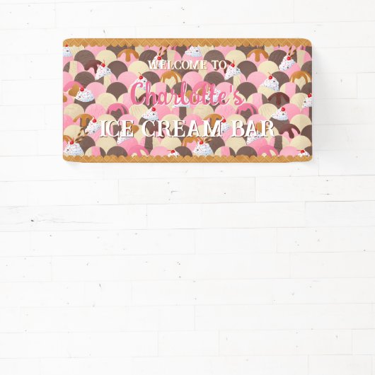 Sprinkles en Sundae Ice Cream Spandoek (Insitu)