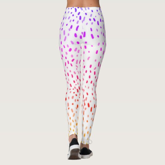 "SPRINKLES!" Fun Colorful Yoga Pants Leggings (Achterkant)
